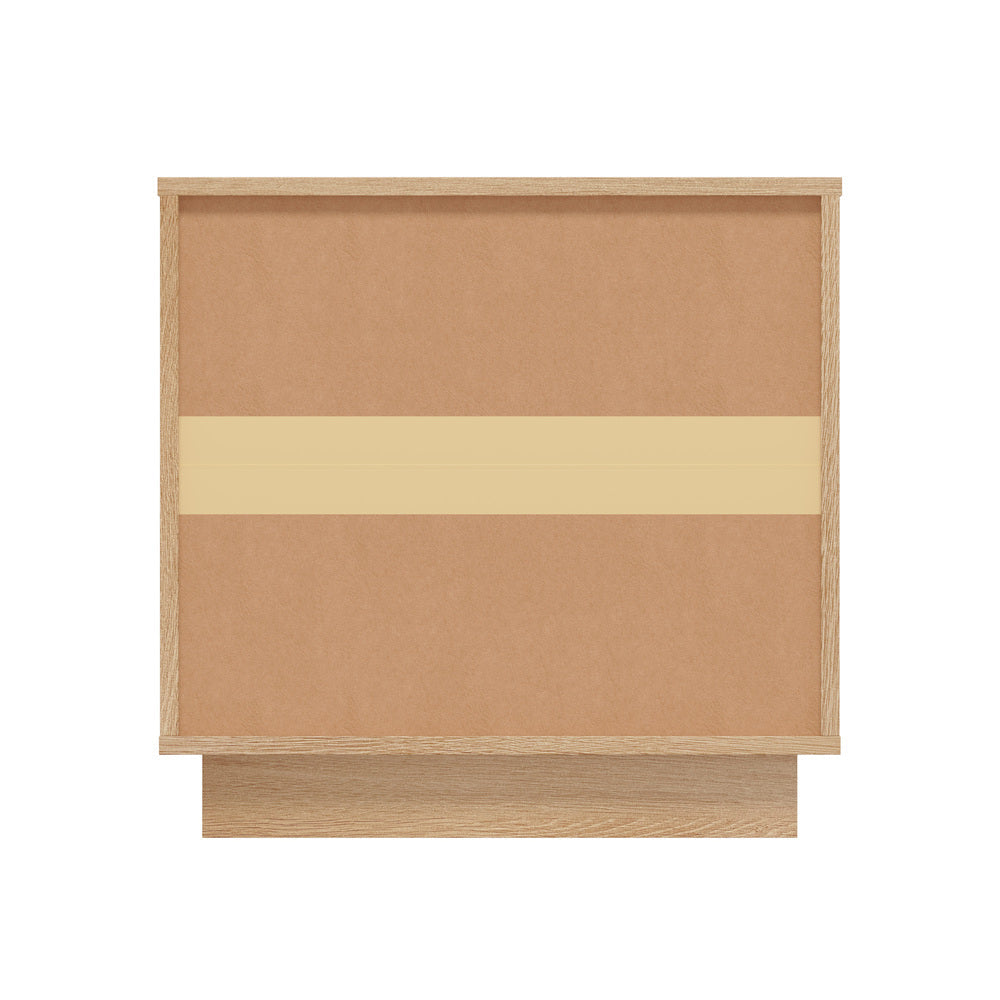 Bedside Table 1 Drawer Storage Nightstand Cabinet Natural Oikiture