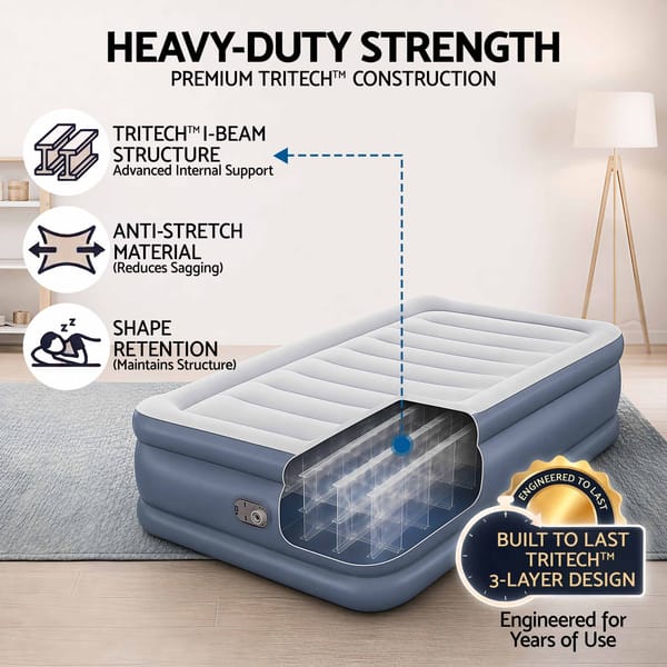 Bestway Mattress Air Bed Single Size 51Cm Inflatable Camping Beds Home Outdoor