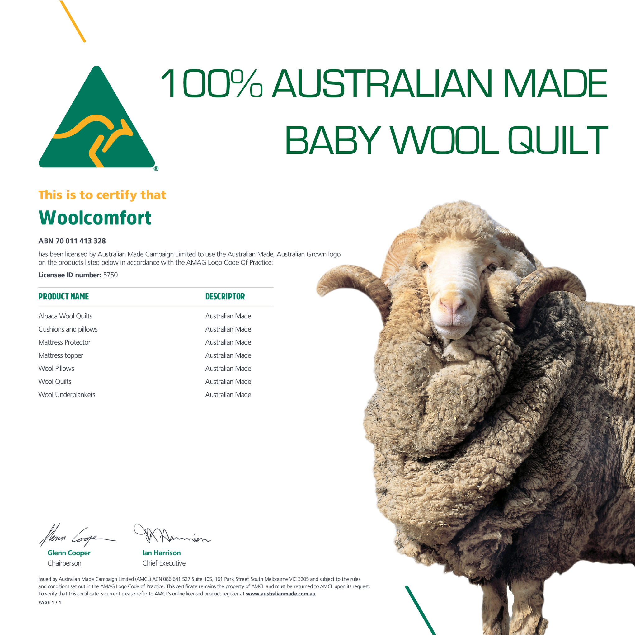 Australian Made Baby Wool Quilt