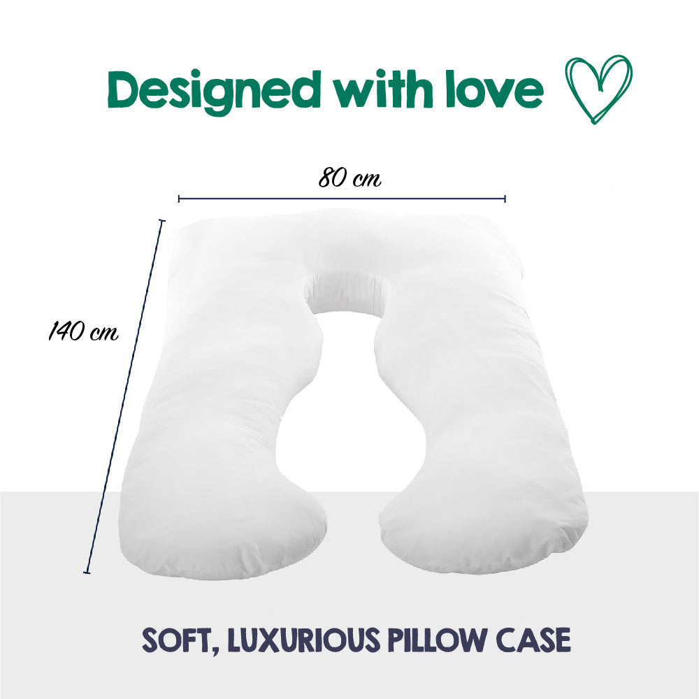 Woolcomfort Australian Made Pregnancy Maternity Pillow (Pillowcase Included)