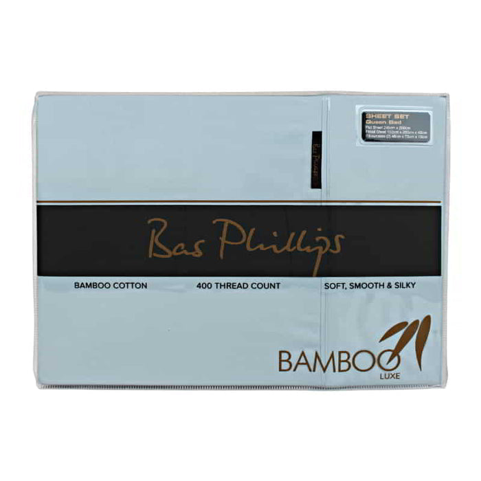 Bas Phillips Bamboo & Cotton Blend Sheet Set - BLUE DREAM Bas Phillips