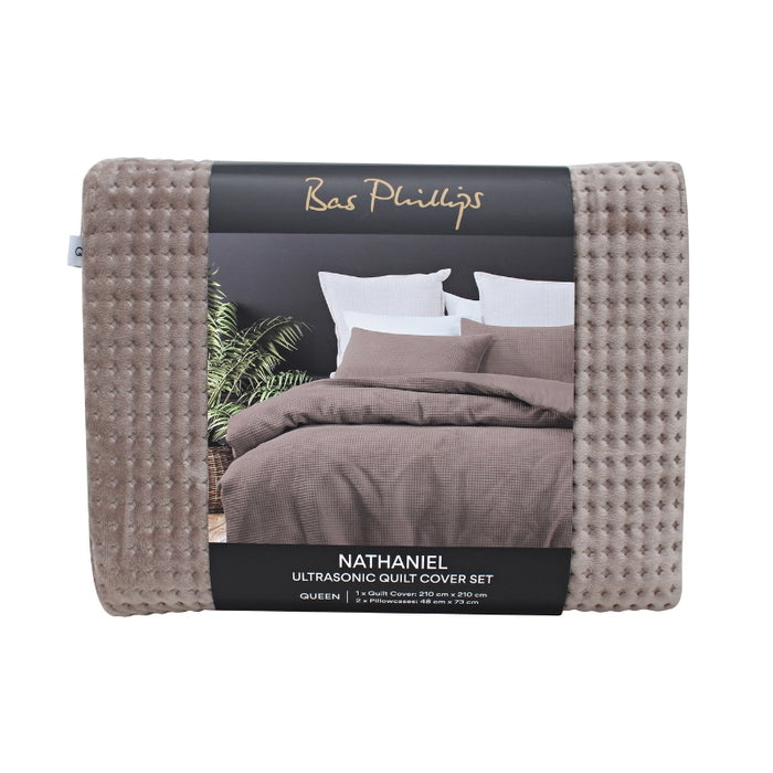 Bas Phillips Nathaniel Ultrasonic Quilt Cover Set - BIRCH Bas Phillips