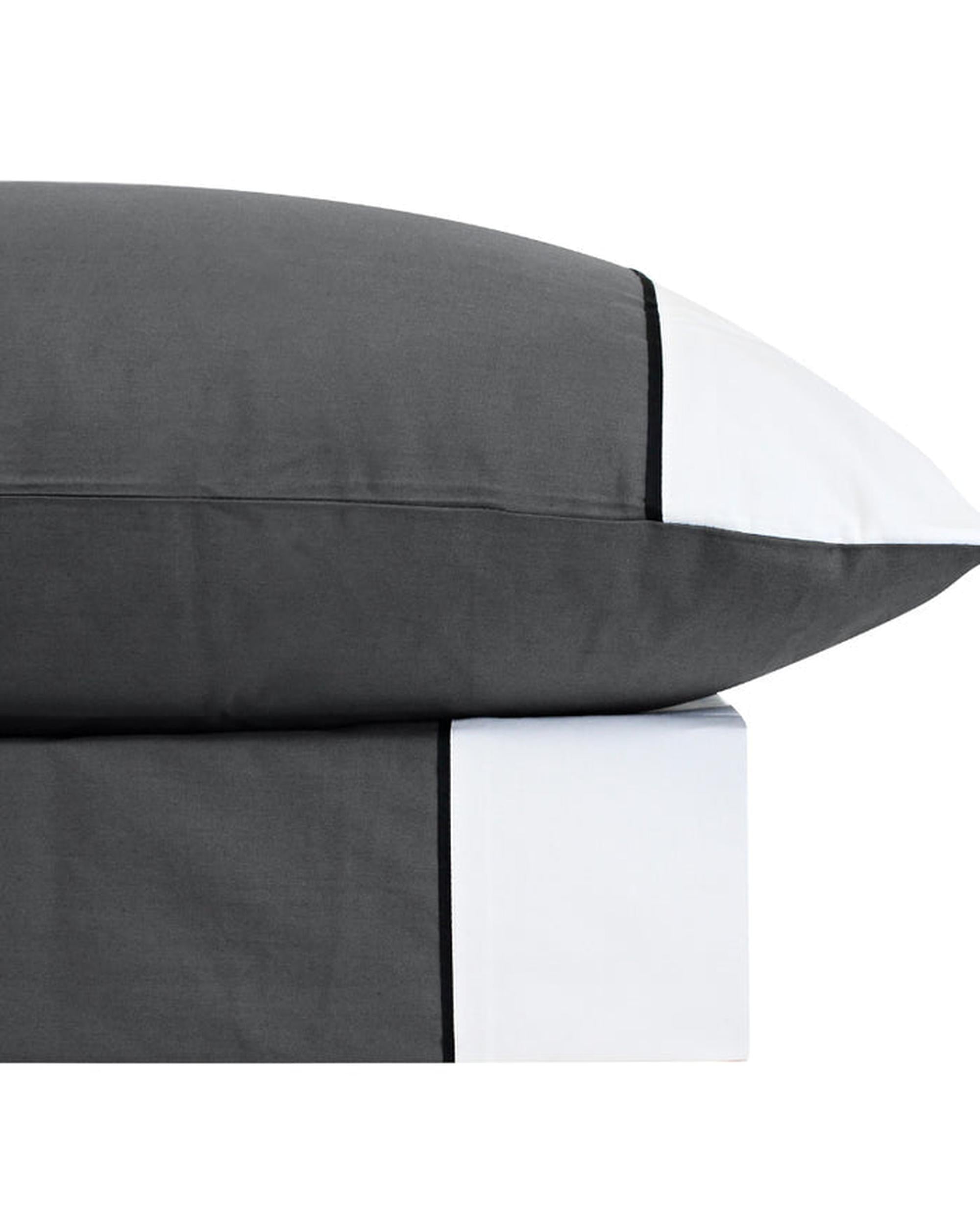 Bas Phillips New York Quilt Cover Set - Charcoal/White Bas Phillips