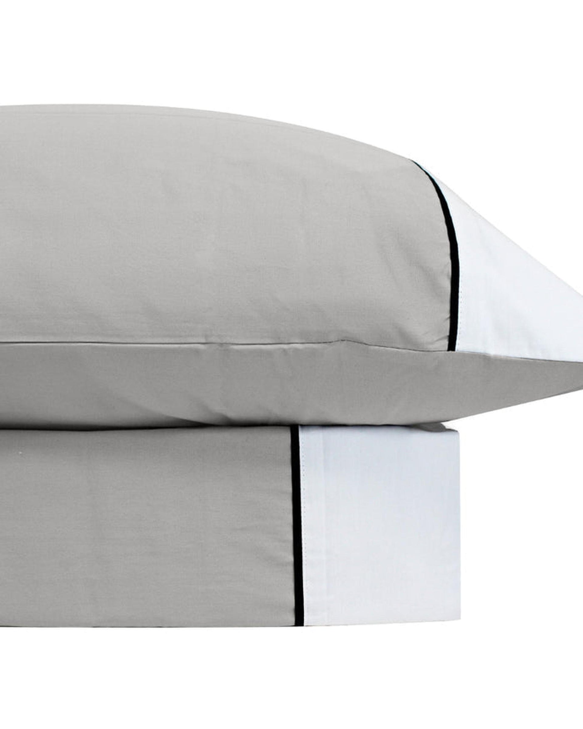 Bas Phillips New York Quilt Cover Set - Pewter/White Bas Phillips