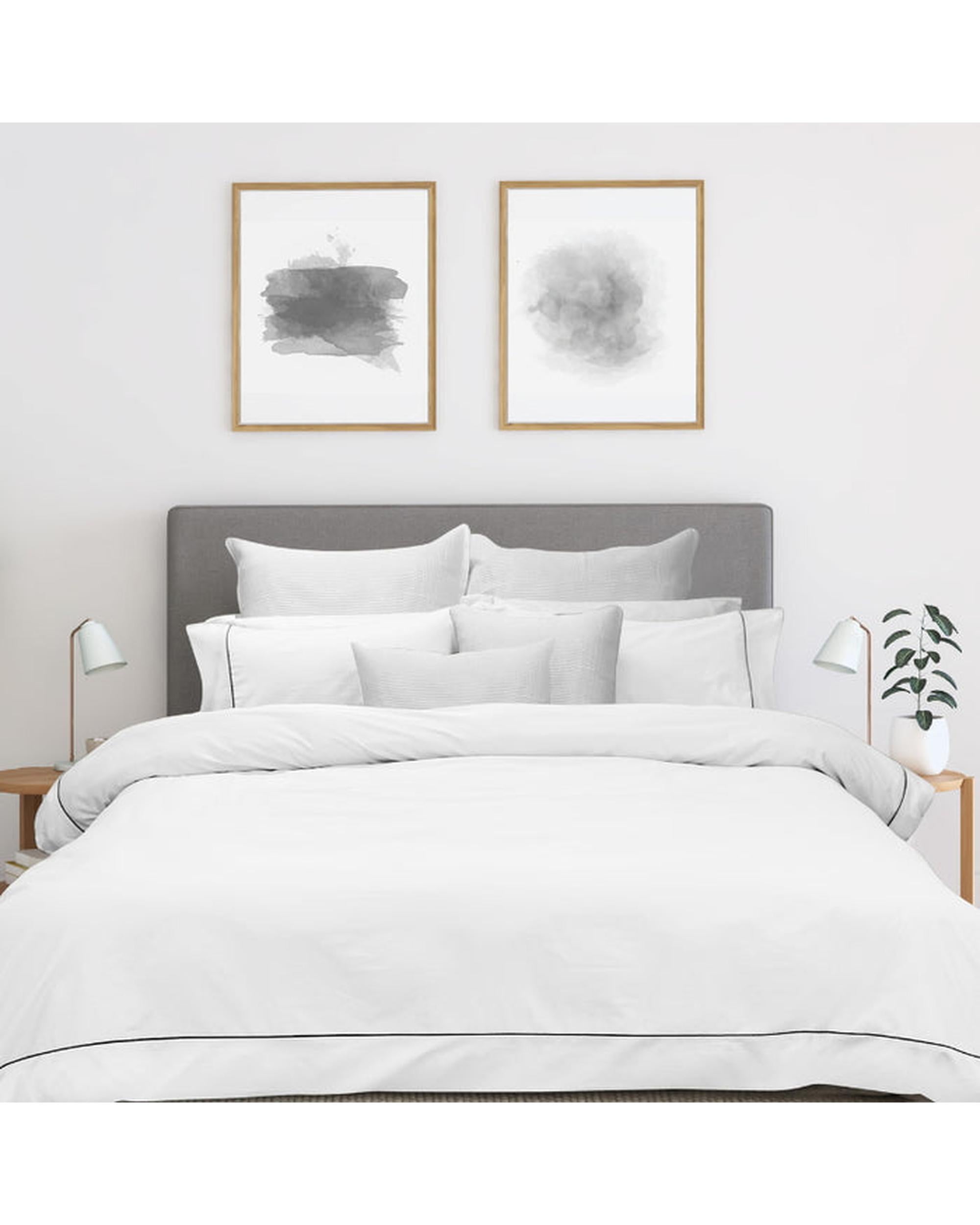 Bas Phillips New York Quilt Cover Set - White Bas Phillips