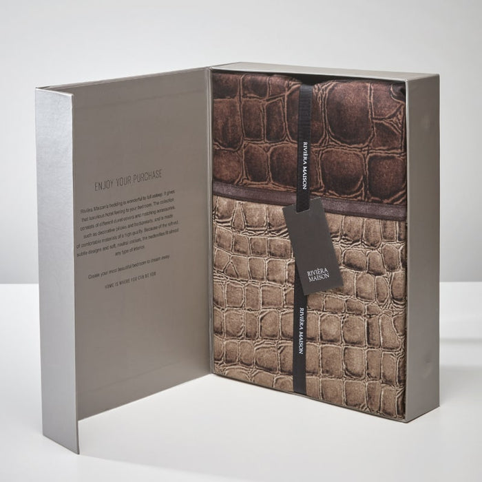 Bedding House  Croco Brown Quilt Cover Set Bedding House