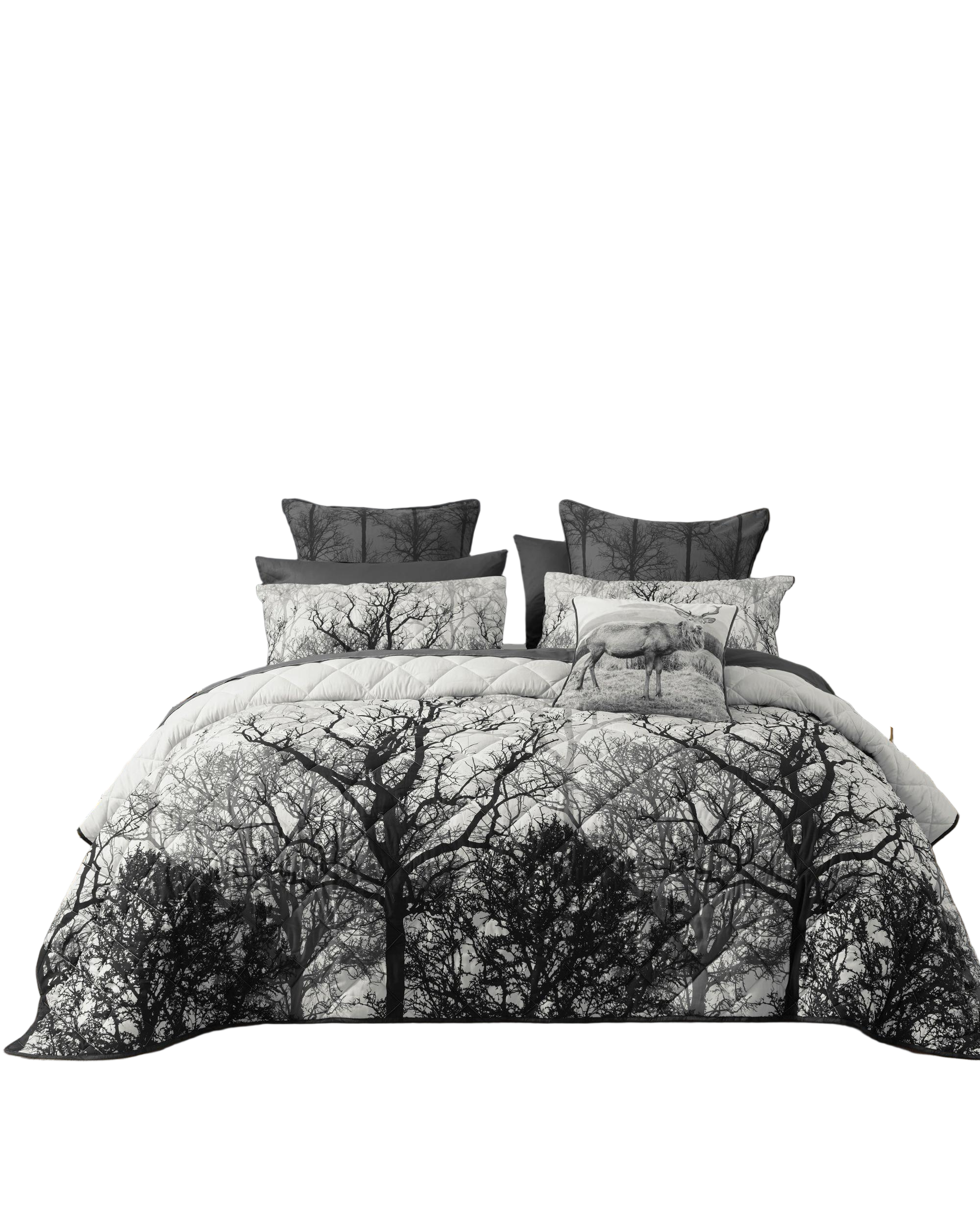 Bianca Bedding BOSCAGE Black Polyester Coverlet Set Bianca Bedding