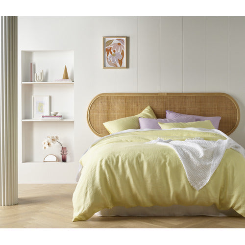 Vintage Design Butter French Linen Quilt Cover Set Vintage Design