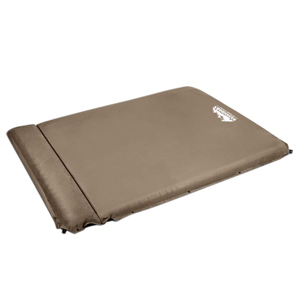 Weisshorn Self Inflating Mattress 10Cm Camping Sleeping Mat Air Double Coffee