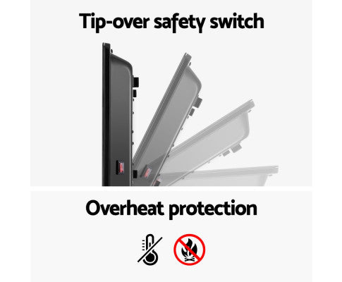 Electric Convection Heater Black 2000W Devanti