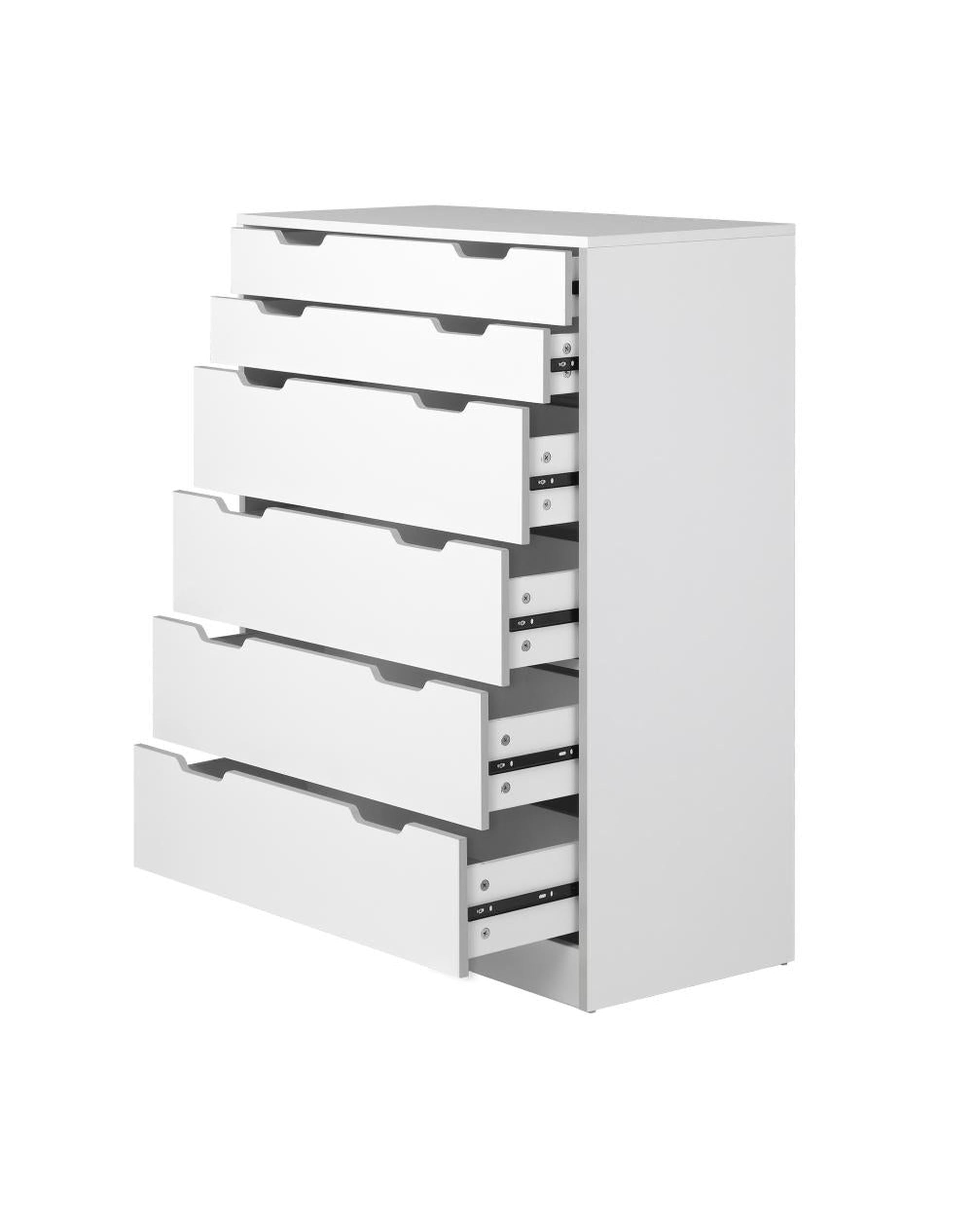 CELESTE 6 Chest of Drawers Tallboy Cabinet Bedroom Clothes White Furniture Oikiture