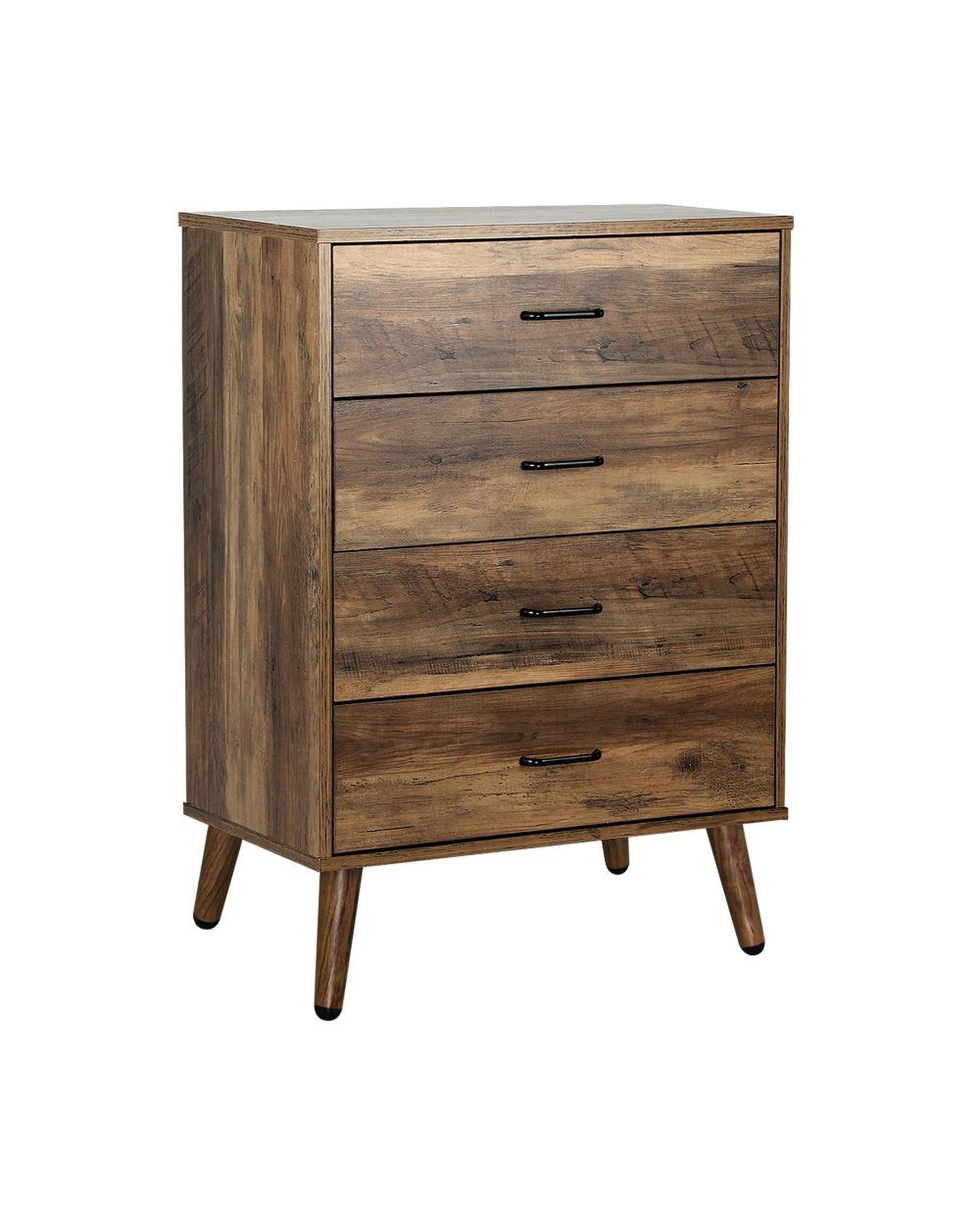 AUDRE 4 Chest of Drawers Storage Cabinet Tallboy Dresser Industrial Furniture Oikiture