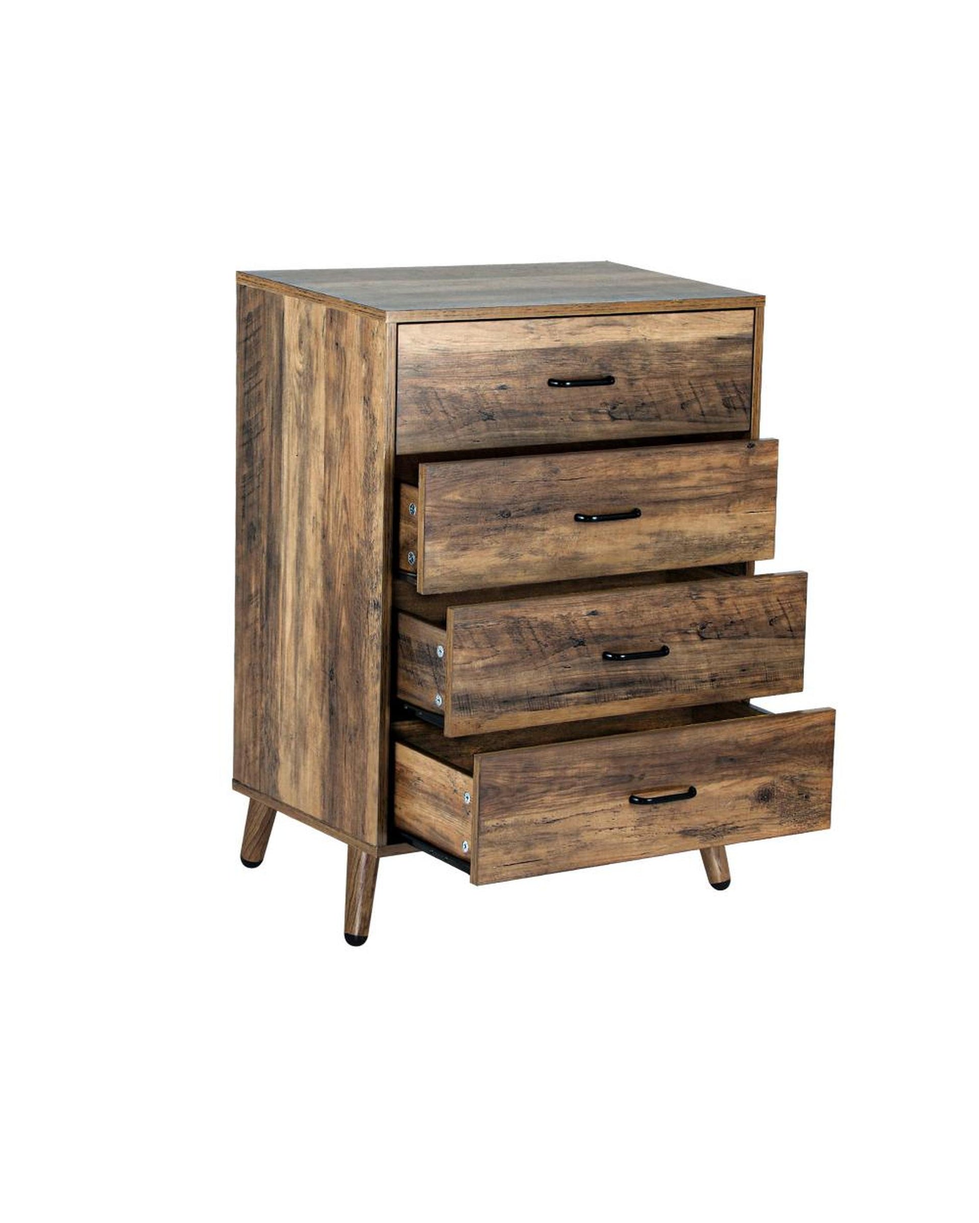 AUDRE 4 Chest of Drawers Storage Cabinet Tallboy Dresser Industrial Furniture Oikiture