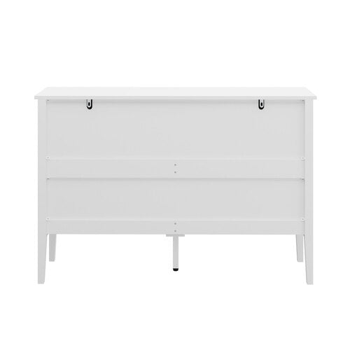 Oikiture 6 Drawer Chest of Drawers Storage Cabinet Farmhouse White