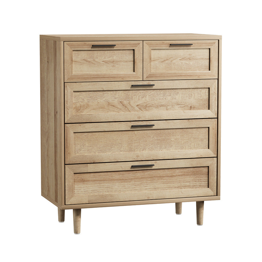 5 Chest of Drawers and 2 Bedside Tables Bedroom Set