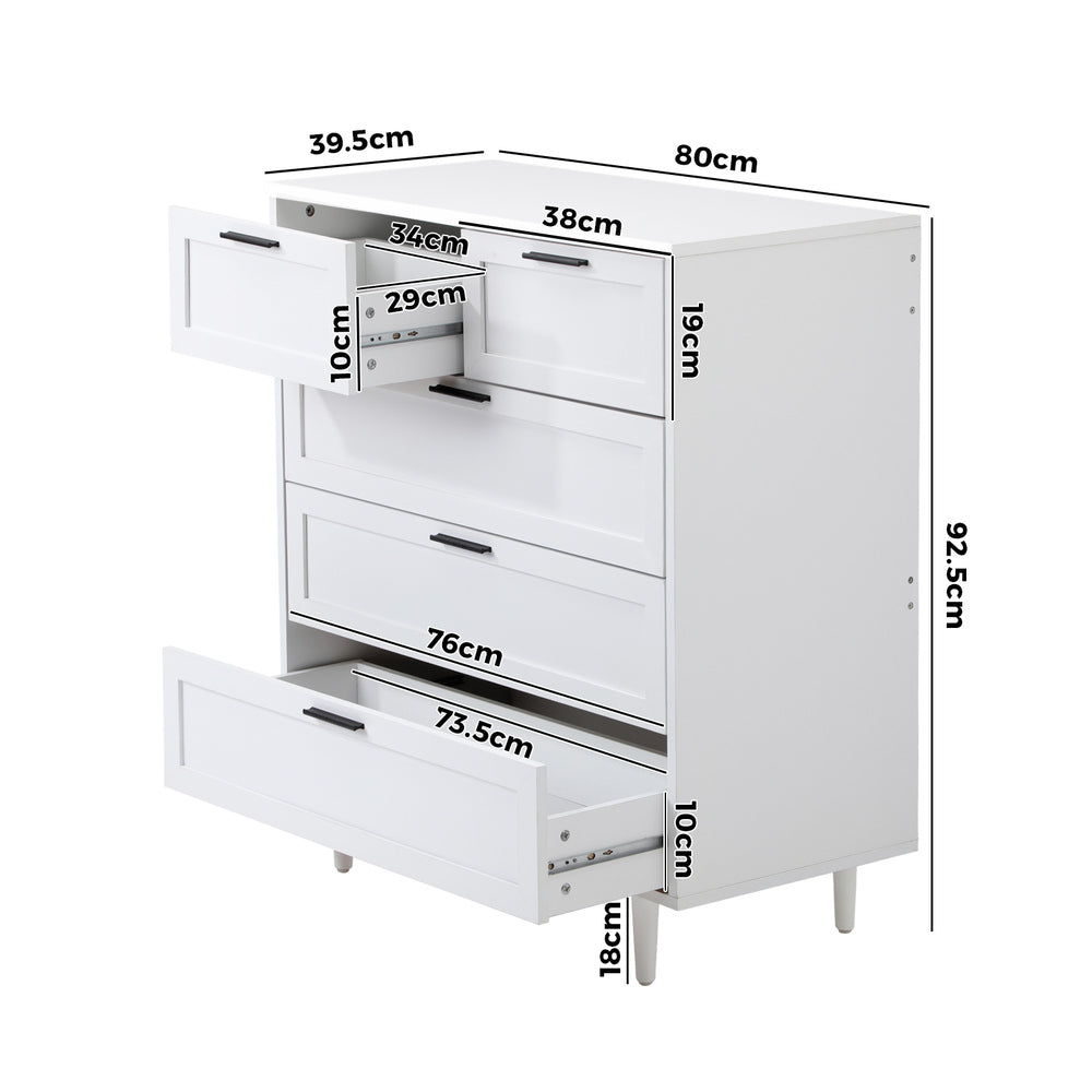 TERMÉSZETES 6 Chest of Drawers Dresser Tallboy Natural Oikiture