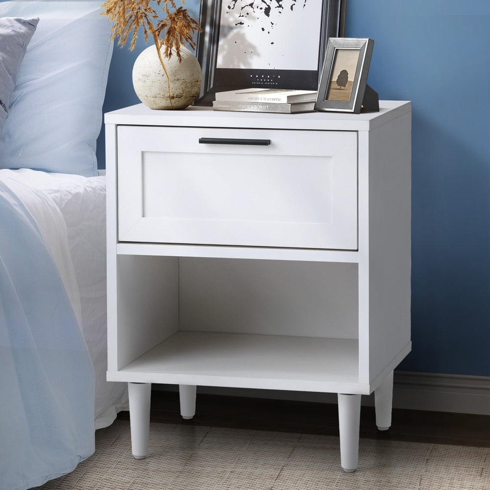 Bedroom Set 5 Chest of Drawers and 2 Bedside Tables White