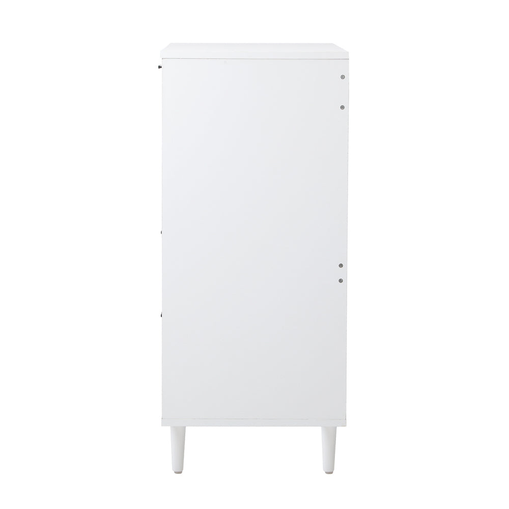 5 Chest of Drawers and 2 Bedside Tables Bedroom Set White