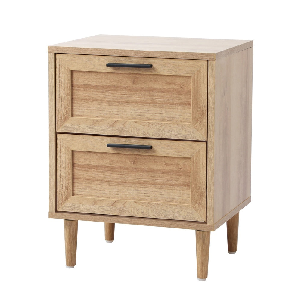 6 Chest of Drawers and 2 Bedside Tables Bedroom Set Natural