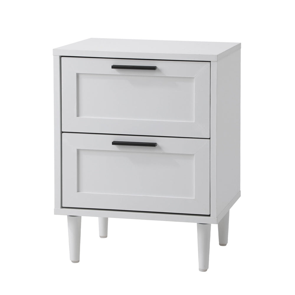 6 Chest of Drawers and 2 Bedside Tables Bedroom Set White