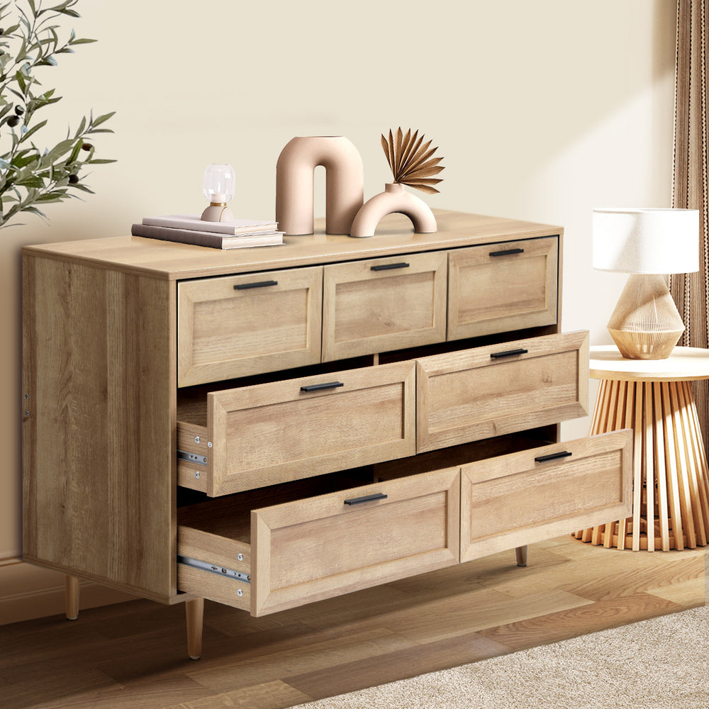 CASSETTI 7 Chest of Drawers Dresser Tallboy Natural Oikiture