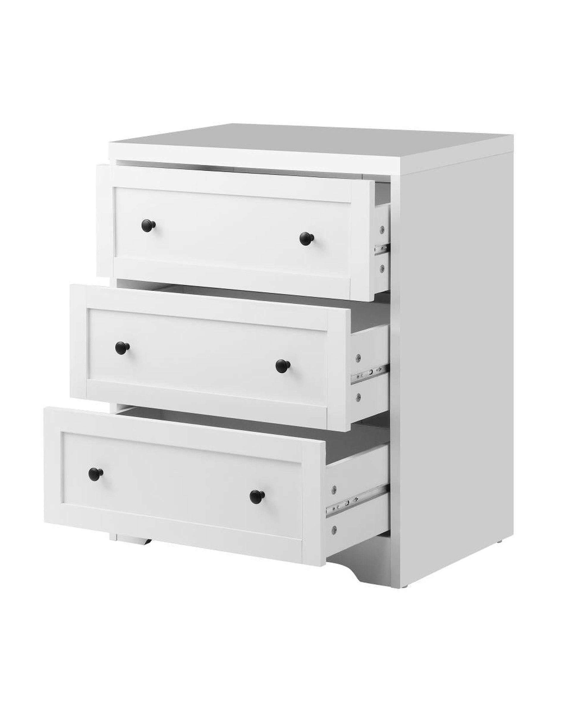 STAN 3 Chest of Drawers Tallboy Cabinet Bedside Table Hamptons Furniture Oikiture