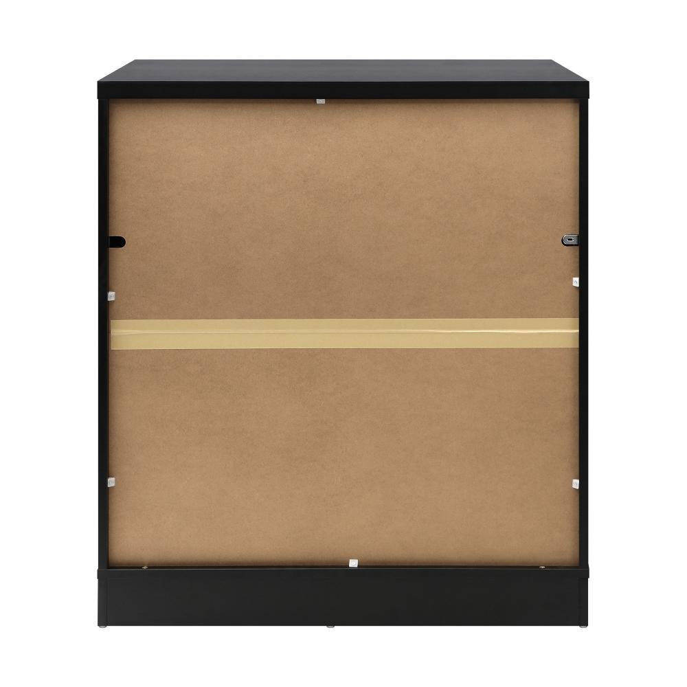 LISA Chest of Drawers with 5 Drawers Dresser Tallboy Storage Cabinet Black Oikiture