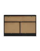 DAIN Chest of Drawers with 7 Drawers Dresser Tallboy Storage Cabinet Black Oikiture