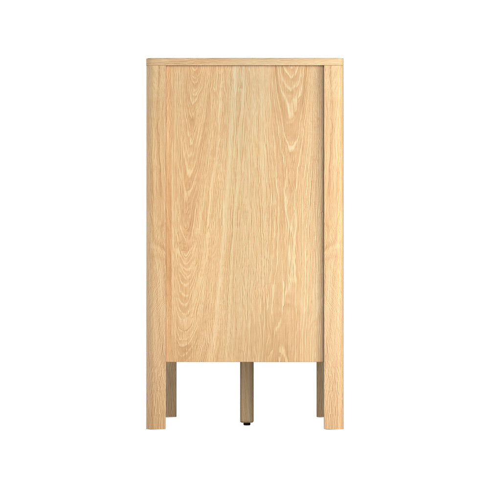 6 Chest Of Drawers Dresser Lowboy Handle-Free Natural