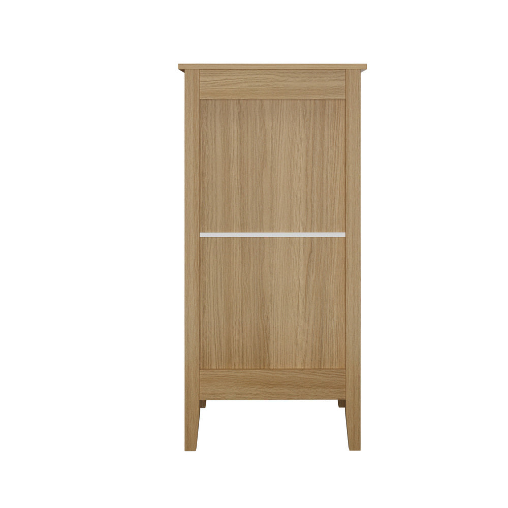 SONYA 5 Chest of Drawers Dresser Tallboy Storage Cabinet Natural Oikiture