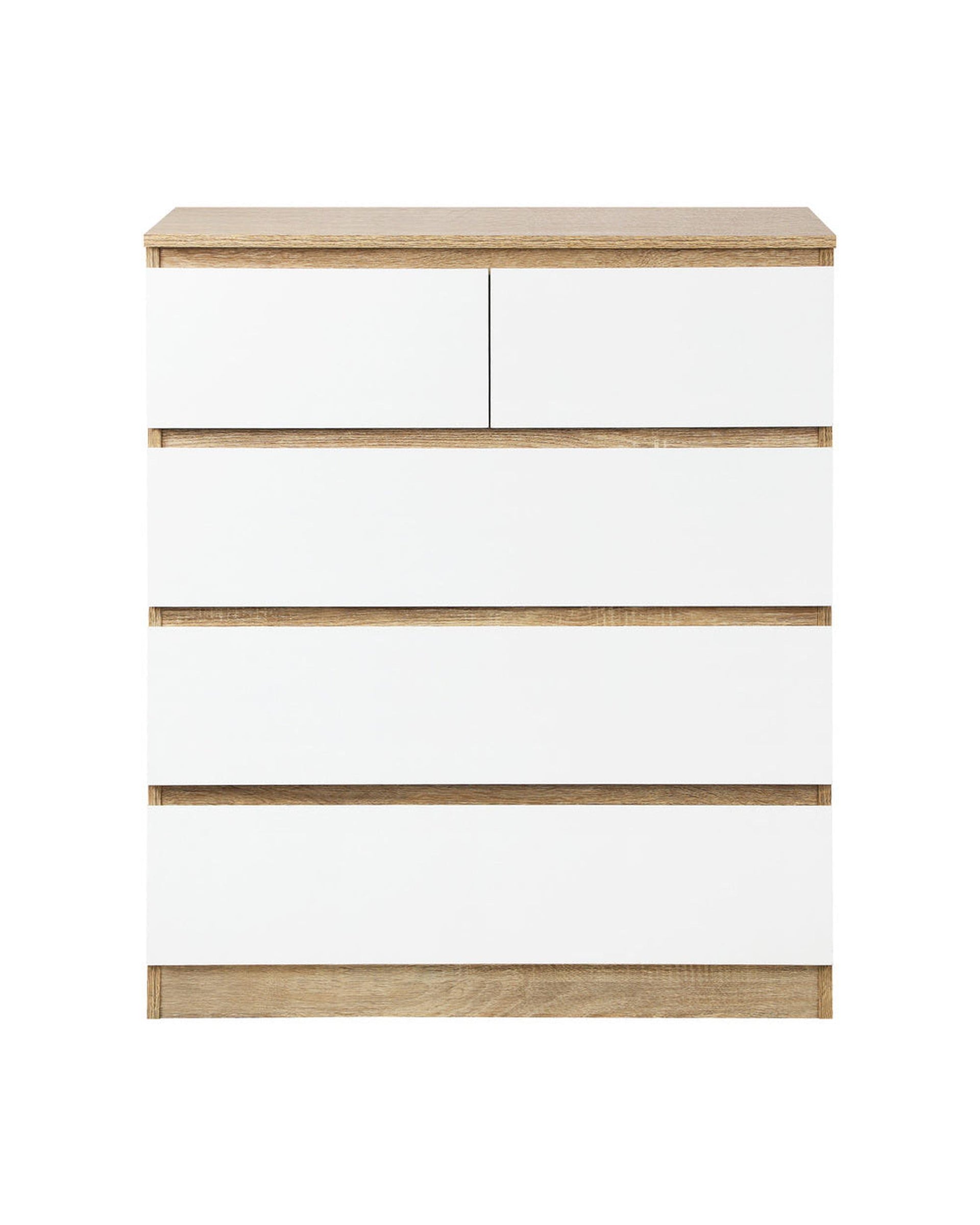 5 Chest of Drawers Tallboy Cabinet Dresser Table Wooden White Furniture