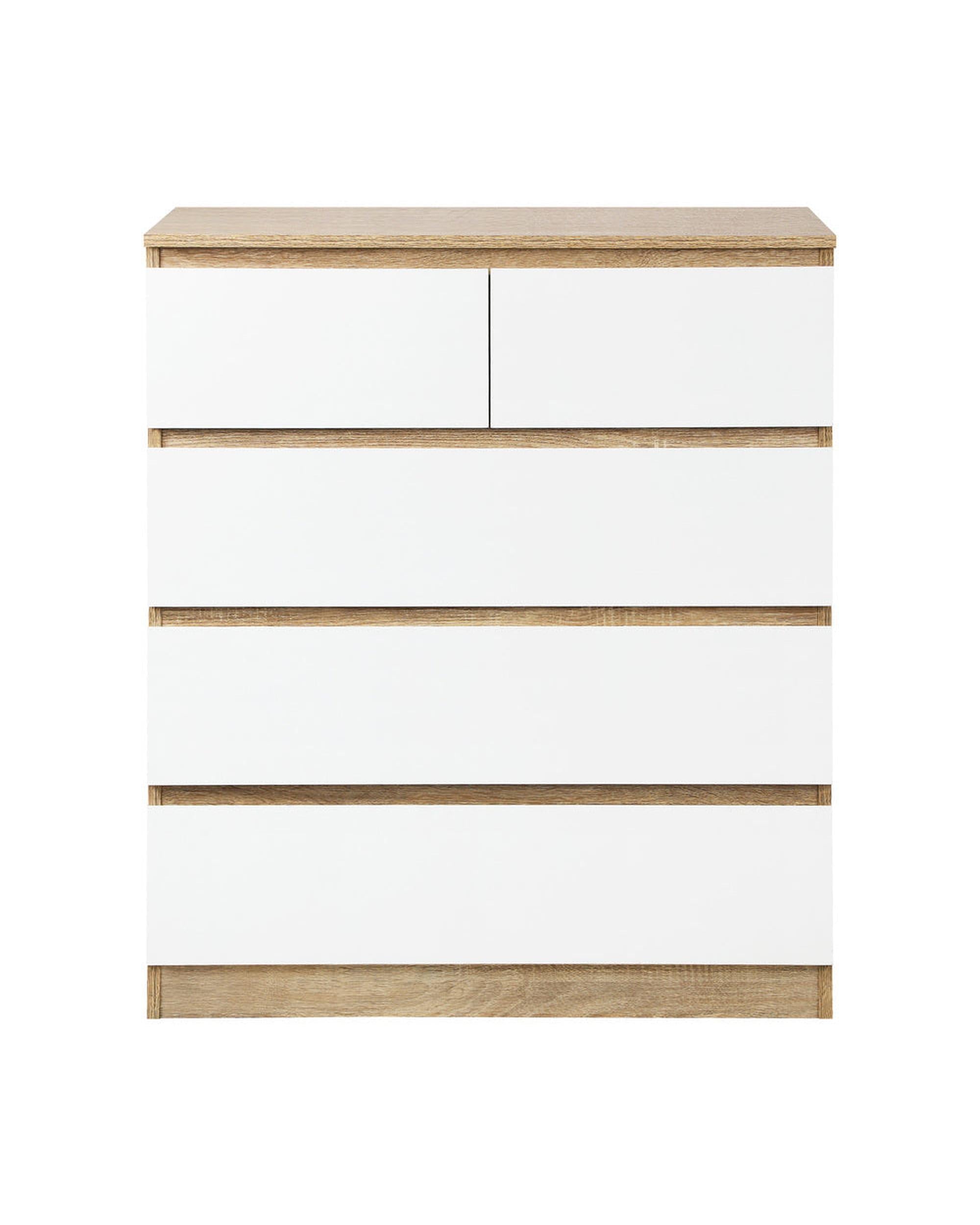 5 Chest of Drawers Tallboy Cabinet Dresser Table Wooden White Furniture