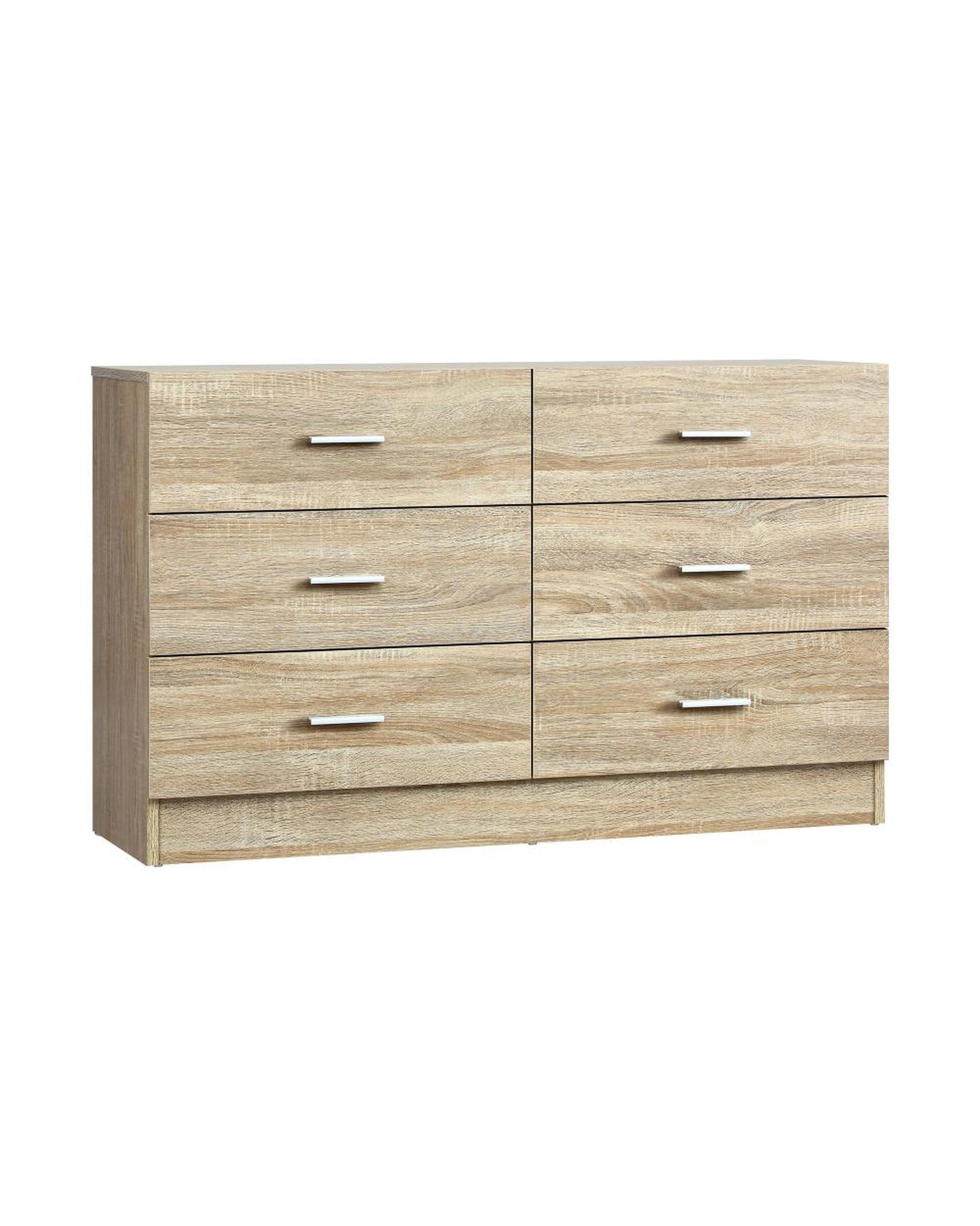 PRIS 6 Chest of Drawers Tallboy Dresser Table Lowboy Storage Cabinet Wood Oikiture
