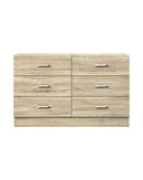 PRIS 6 Chest of Drawers Tallboy Dresser Table Lowboy Storage Cabinet Wood Oikiture