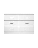 ISABELLA 6 Chest of Drawers Tallboy Dresser Table Lowboy Storage Cabinet White Oikiture
