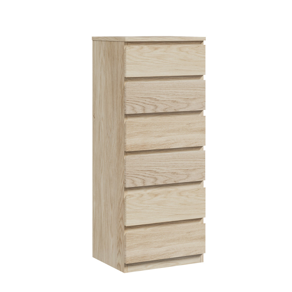 TEE 6 Chest of Drawers Lowboy Handle-Free Natural Oikiture