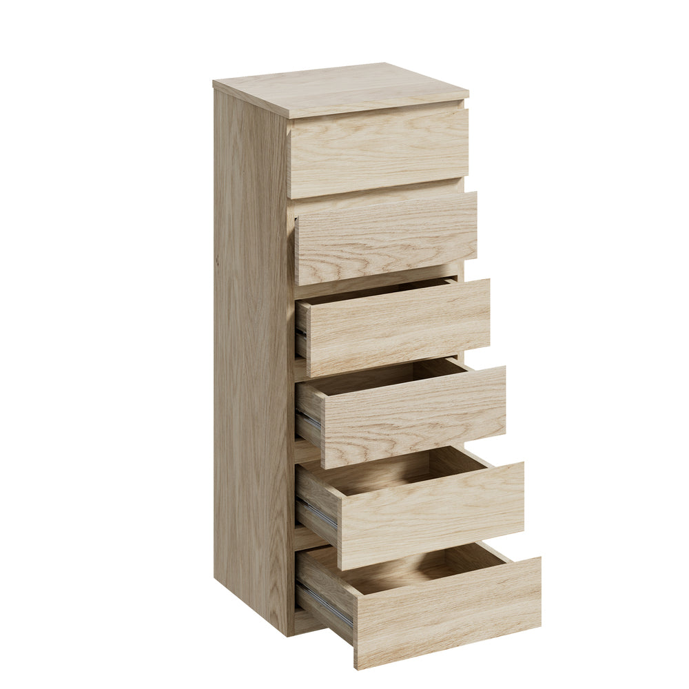 TEE 6 Chest of Drawers Lowboy Handle-Free Natural Oikiture