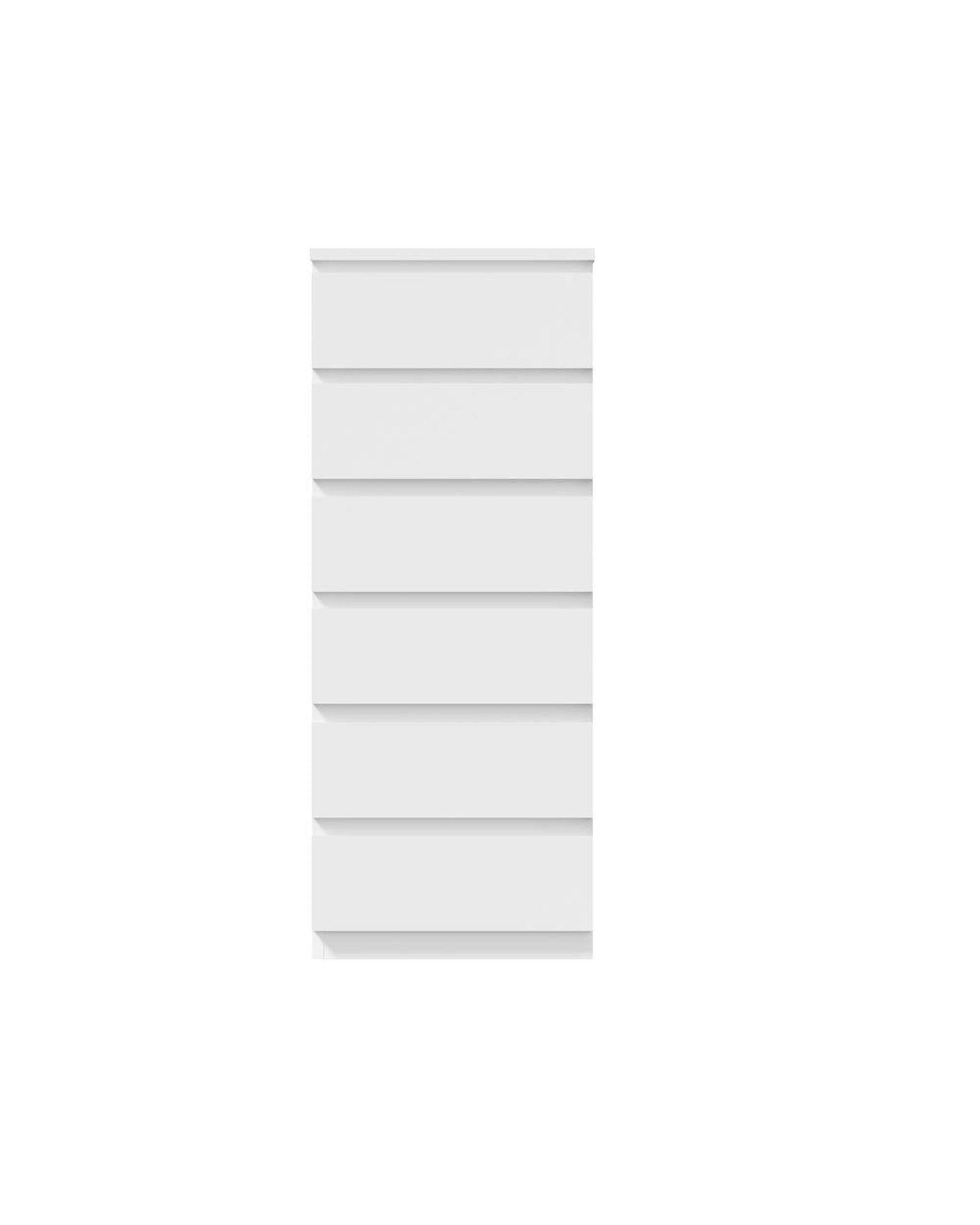 TEE 6 Chest of Drawers Lowboy Handle-Free White Oikiture