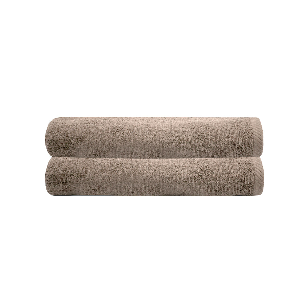 Chateau 2x Bath Towels (Commercial Range) - LATTE Bambury