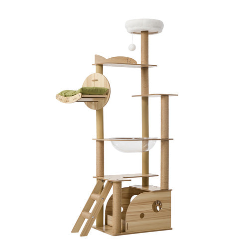 Okiture Alopet 175cm Cat Tree Scratch Post Large Multi-Level Condo