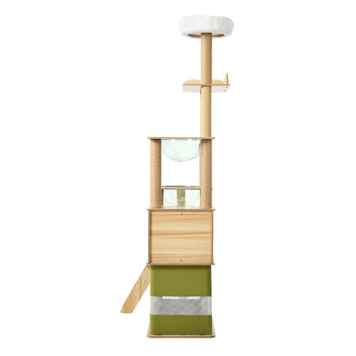 Okiture  Alopet 183cm Cat Tree Large Multi-Level Condo Capsule Bowl