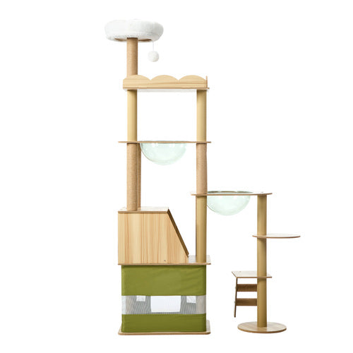 Okiture  Alopet 183cm Cat Tree Large Multi-Level Condo Capsule Bowl