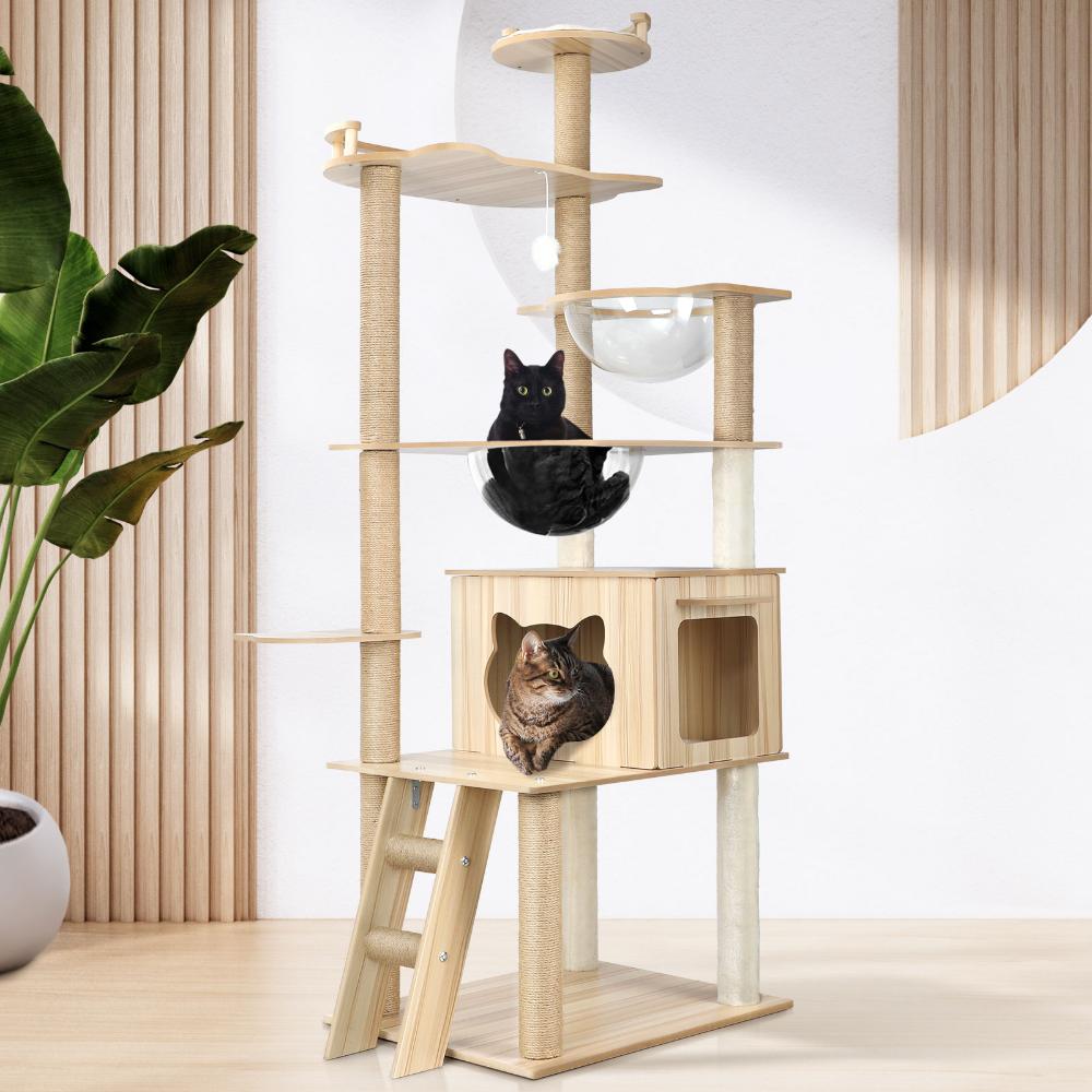 Alopet 174 cm Cat Tree with Scratching Post Cat Condo Ladder 4Paws