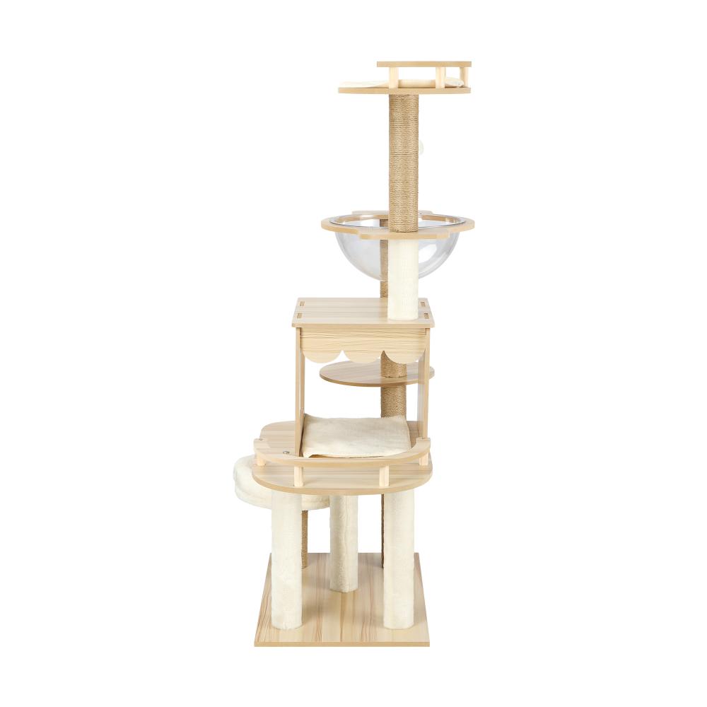 Alopet 131 cm Cat Tree with Scratching Post Cat Condo Ladder Alopet