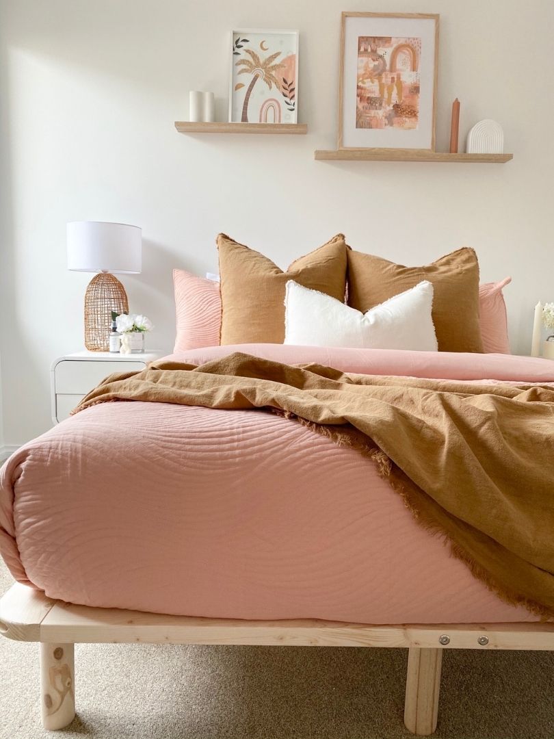 Natural Solid Wood Bed Base Big Bedding Australia