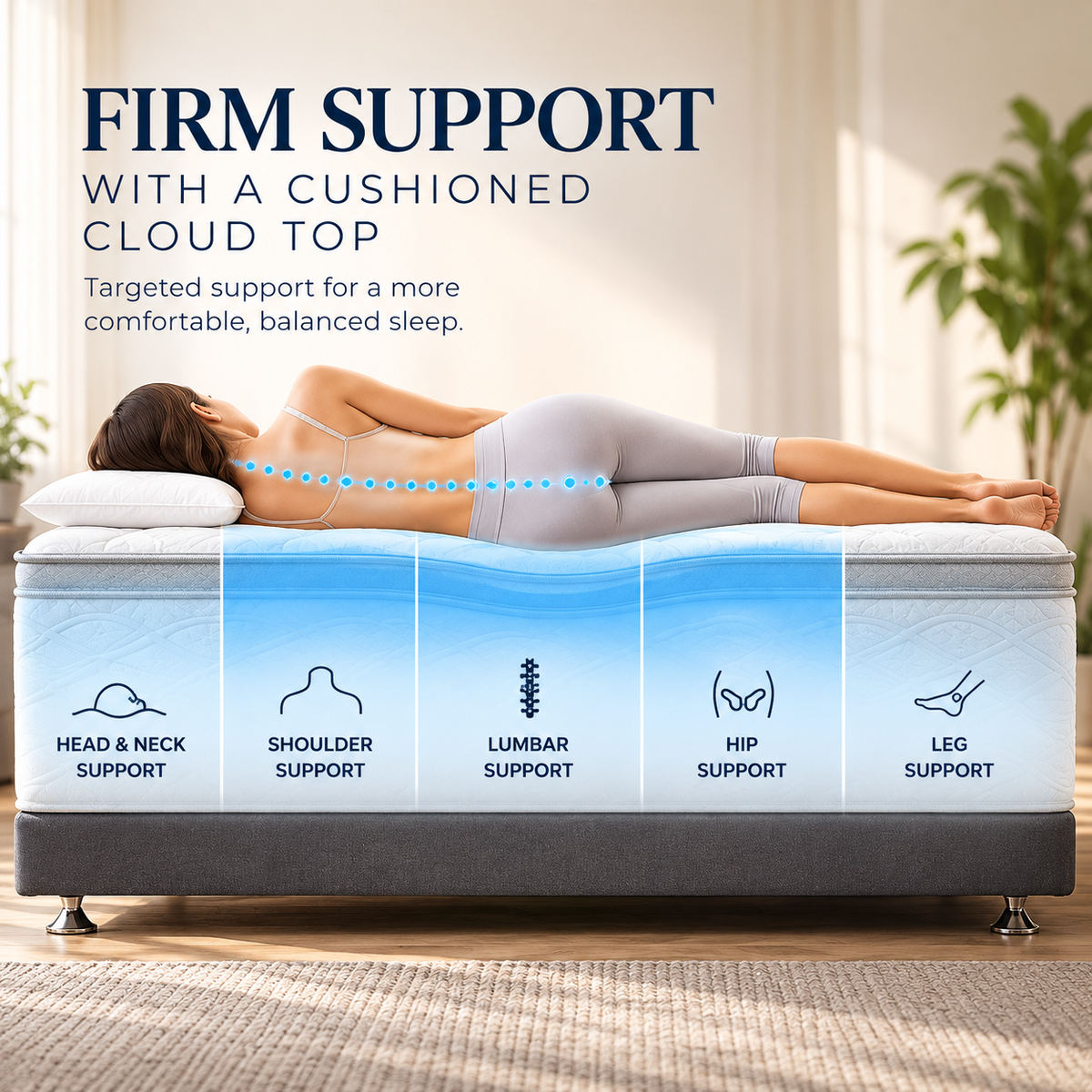 Sleepmaker Cocoon Gold 36 cm Mini Pocket Mattress - Plush