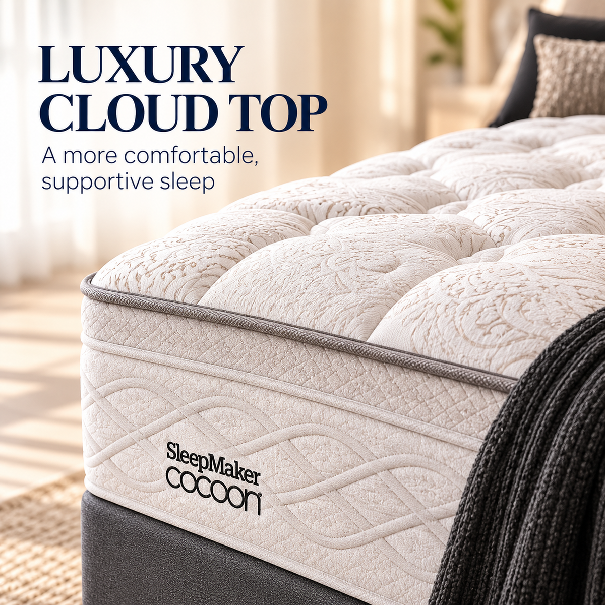 Sleepmaker Cocoon Gold 36 cm Mini Pocket Mattress - Plush