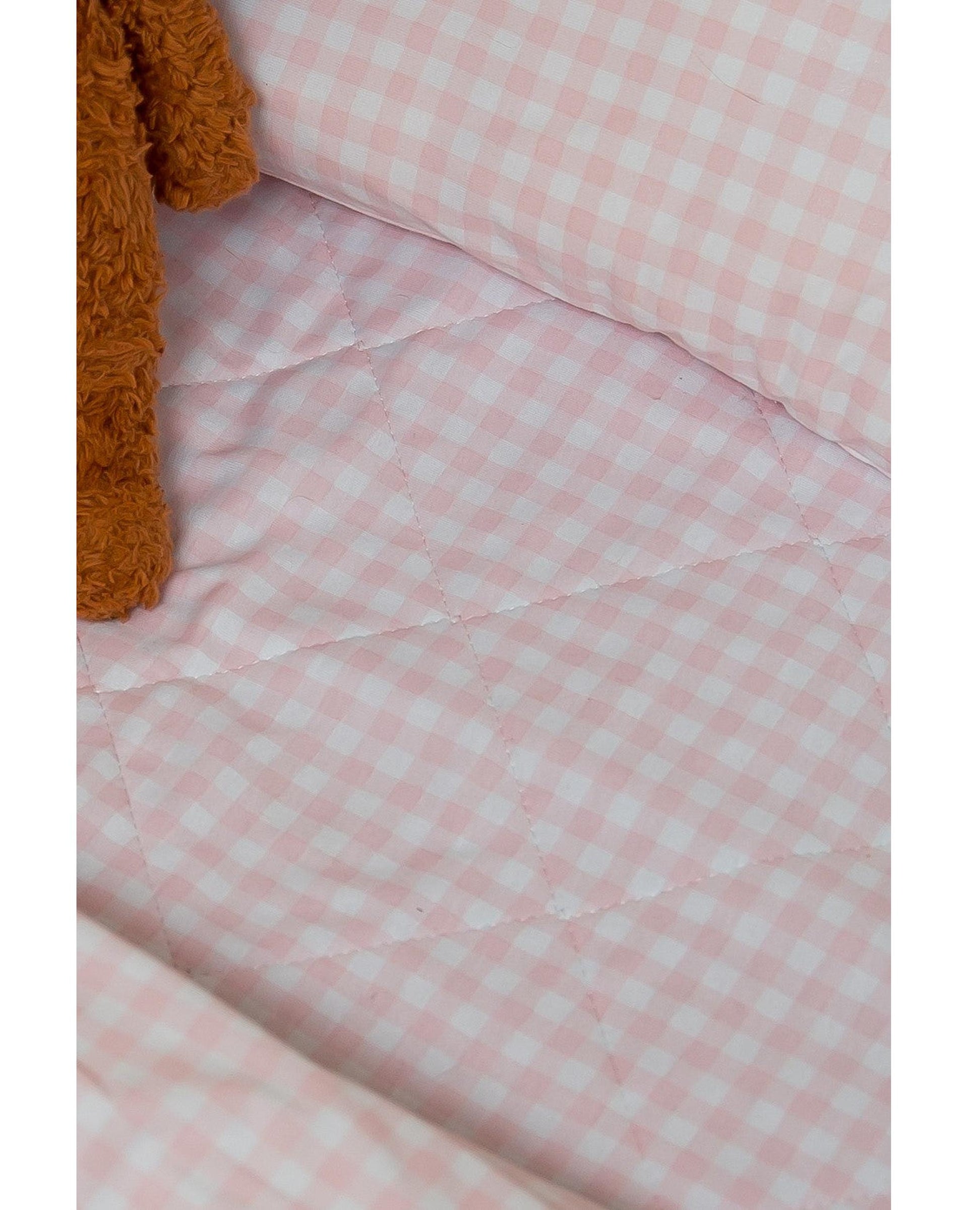 Blush Gingham Bed Wetting Mat The Midnight Gang