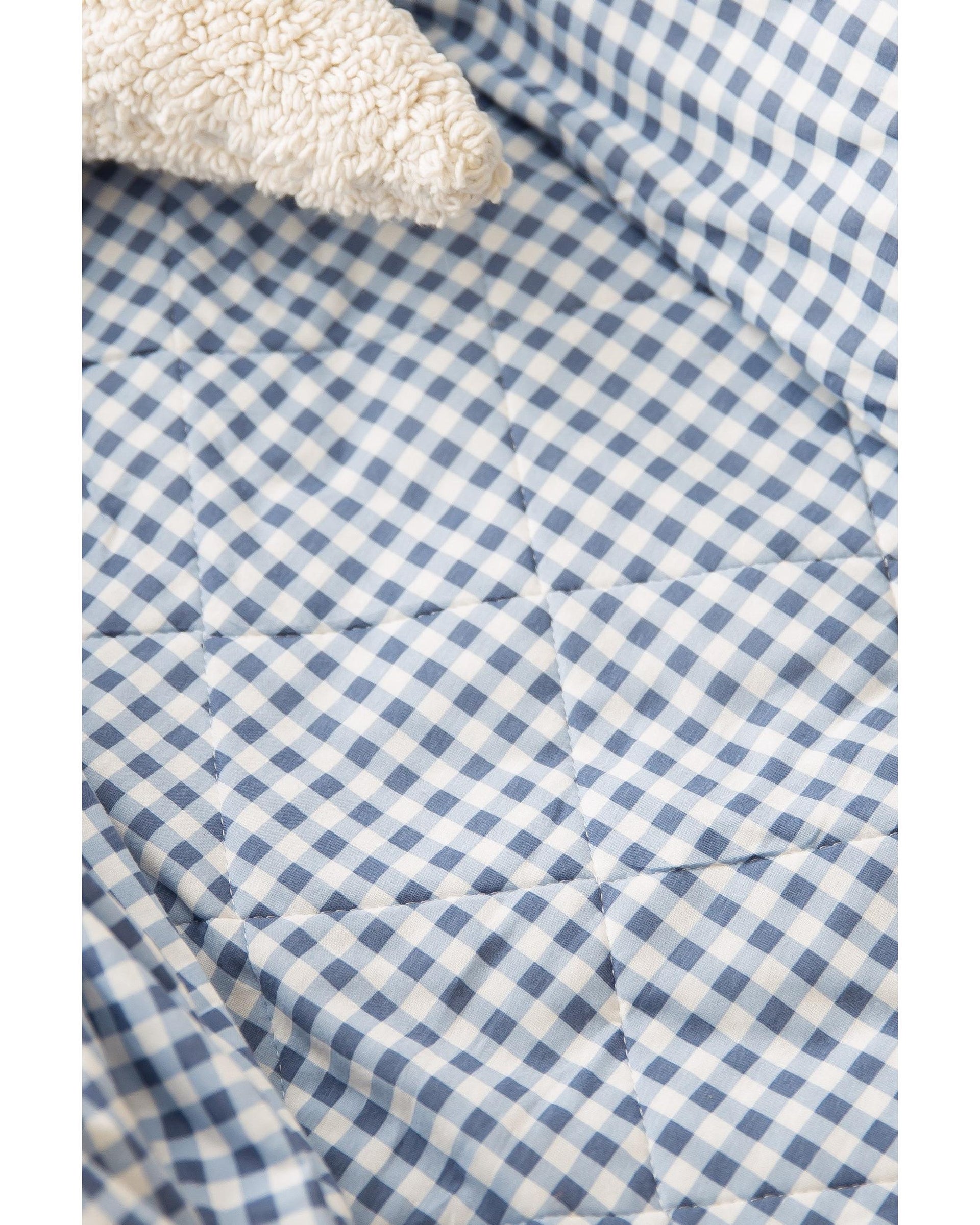 Dusty Blue Gingham Bed Wetting Mat The Midnight Gang