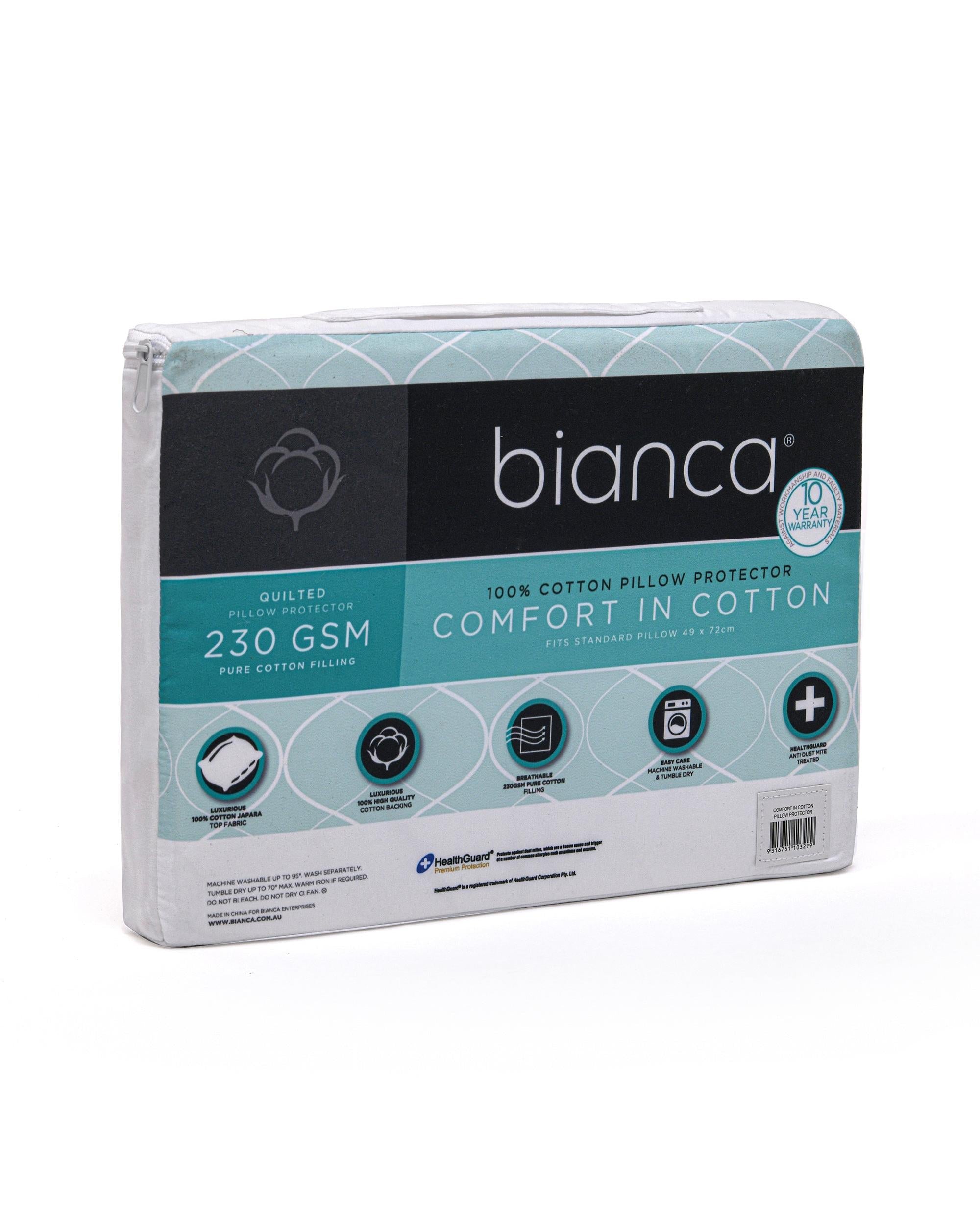Bianca Bedding COMFORT IN COTTON QUILTED MATTRESS PROTECTOR Bianca Bedding